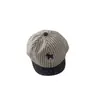 Gorra de béisbol de ala corta para bebé para primavera y otoño, gorra rayada elegante con bordado de caballito para bebés y niños pequeños