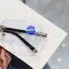 Novos Óculos de Leitura de Alta Definição Sem Aro Versáteis e Modernos para Homens, Anti-Luz Azul, Óculos de Leitura de Alto Padrão para Meia-Idade e Idosos