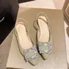 2026 Verano Nuevo Estilo Francés Comercio Exterior Hebilla Cuadrada Elegantes Zapatos de Salón Punta Fina Tacón Grueso Tacones Altos Sandalias de Punta Cerrada para Mujer Zapatos de Mujer