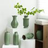 Shumen Jarrón Decorativo de Cerámica Vintage para Flores Secas Hidropónico Sala de Estar Arreglo Floral Pasillo Mueble de TV Lujo Ligero Decoración de Alta Gama