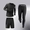 Roupa de Ginástica Secagem Rápida Transfronteiriça Conjunto Masculino Calça Legging Esportiva Peça Única Corrida Respirável Alta Elasticidade Treinamento de Basquete