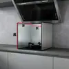 Baffle Espessado de Aço Inoxidável 304 para Cozinha para Fritura por Mexer Isolamento Térmico Barreira de Óleo à Prova de Óleo Baffle Resistente a Altas Temperaturas