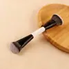 Brocha de Maquillaje Doble Cara Blanco y Negro Más Vendida Transfronteriza, Brocha para Rubor Multifuncional Portátil, Brocha para Base de Maquillaje en Polvo, Brocha para Contorno, Herramienta de Belleza