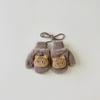 Guantes de peluche para bebé Qiu Nan, de invierno, estilo coreano, a la moda, bonitos y cálidos, resistentes al viento, para colgar del cuello para niños.