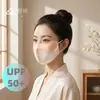 Mascarilla de Hielo de Seda con Degradado para Mujer en Verano, Protección Solar para Ciclismo al Aire Libre, Parasol, Mascarilla Transpirable de Cara Abierta para Protección Ocular, Venta al por Mayor