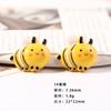 Accesorios de Resina Adorno para la Cabeza de Abeja de Dibujos Animados Accesorios DIY Horquilla para el Cabello de Niños Gota de Crema Pegamento Parche para Carcasa de Teléfono Móvil