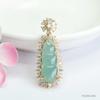 Colgante de Frijol de Cuatro Estaciones de Jade Hielo Natural Grado A de Guan Yu Collar de Jade Azul Agua Venta al por Mayor Dropshipping S4061304