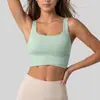 Top Esportivo Cruzado de Cintura Alta para Mulheres à Prova de Choque para Corrida Estilo Colete Push-Up para Fitness Yoga