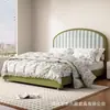 Cama tapizada de tela retro de lujo ligero cama doble de dopamina estilo creativo crema cama doble de tela Mozambique 1.5m