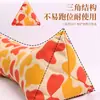 Pacote de Material DIY Almofada Triangular Veludo de Artemísia Almofada Preenchida Almofada Doméstica para Adultos Personalizada Casca de Trigo Sarraceno Almofada Triangular
