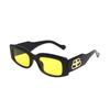 Gafas de sol de moda hip hop de marco grueso de pierna ancha con palabra B grande europea y americana, opción multicolor para mujer, ventas directas de fábrica de gafas de sol transfronterizas