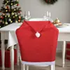 2025 Cubierta de Silla Navideña de Amazon Tacto Suave Decoraciones de Mesa Gorro Navideño Rojo Cubierta de Silla No Tejida