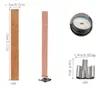 Mecha de madera para vela vela de madera Mimbre con soporte de hierro fabricación de velas DIY Madera Mimbre cera de soja cera de aromaterapia