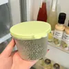 D0176 Pote Selado Doméstico Multifuncional para Cozinha Transparente de Plástico Pote de Armazenamento Redondo para Alimentos com Tampa