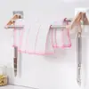 Estante de Toallas de Doble Barra sin Perforaciones, Estante de Almacenamiento para Baño y Cocina, Barra de Toallas de Plástico y Acero Inoxidable, Colgador