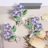 Cuentas de aleación 3D Coloridas Creativas de Flor con Pedrería Agujero Recto para Cadena de Teléfono Llavero Cadena de Bolso Accesorios Venta al por Mayor
