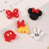 Guantes de Mickey de Dibujos Animados Lazo Accesorios de Resina Pegamento Crema DIY Pinza para el Cabello Adorno para la Cabeza Diadema Funda para Teléfono Hebilla para Zapato