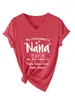 Meu apelido é Nana 2 Camiseta Casual Solta Feminina de Manga Curta com Estampa Pontilhada Transfronteiriça Europeia e Americana para Comércio Exterior