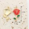 Accesorios de bricolaje Colgante de corazón de amor con gotas de aceite Collar con colgante Accesorios Pendientes sencillos Pulsera Llavero