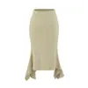 CL26207-26 Falda Midi Sexy Irregular Consciente del Cuerpo de Otoño Puro Deseo para Mujer