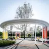 Pérgola Grande de Acero Inoxidable para Exteriores Personalizada Pasillo Artístico Jardín de Villa Comunitaria Estructura de Acero Pasillo Paisajístico
