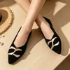 Comercio electrónico transfronterizo, talla grande, nueva colección primavera/otoño 2026, zapatos planos para mujer, estilo europeo y americano, zapatos slip-on de punta a la moda