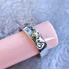 Anillo para Hombres Mayores Apertura Ajustable Estilo de Corte para Mujeres Diseño Retro de Nicho Marca de Moda Anillo de Estilo Frío Dedo Índice