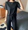 Verão Gelo Pijamas de Seda Roupas Femininas Casa Gelo Cool Queen Soft Suit Home Casual Shorts de manga curta Terno de duas peças