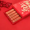 Palillos de Año Nuevo Palillos de Madera para Alitas de Pollo Caja de Regalo 10 Pares Caja de Regalo de Sándalo Rojo Embalaje Año del Caballo Palillos de Madera Sin Pintura Sin Cera