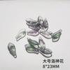 Esperanza carta imitación fluorita verde transparente morado ropa china accesorios para tocado cuentas sueltas de vidrio checo accesorios de material para horquilla diy
