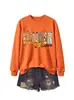 Jardín de infantes Amazon eBay moda europea versátil mujer retro otoño e invierno nueva sudadera