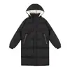 Jaqueta casual de algodão com capuz, comprimento médio, estilo duas peças falsas, para homens, solta, espessa, jovem, versátil, roupa de algodão, peça superior quente, moderna