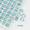 Cristal Dongzhou 8*6 Rectangular Octagonal Diamante Destello Cristal K9 de Alta Calidad Accesorios para Joyería Collar Bolsa Decoración para Uñas