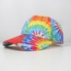 Gorra de béisbol con estampado a color de capota suave para hombres y mujeres, estilo Harajuku, con teñido anudado en color.