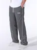Nuevos Pantalones Bordados con Estrella de Alta Calle Europeos y Americanos Transfronterizos de Amazon para Hombre, Pantalones Deportivos Casuales Estilo Americano