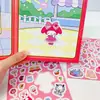 Novo Livro Magnético Silencioso de Desenho Animado Adesivos Magnéticos DIY Loja de Material Escolar Brinquedos Educacionais Manuais para Meninas Atacado