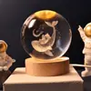 Bola de Cristal Luminosa Tallada en 3D Internamente Transfronteriza Luz Cálida Luz Nocturna Adornos de Decoración Navideña para Amigos Regalos de Navidad