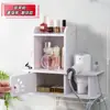Prateleira de Armazenamento para Banheiro, Montada na Parede, Sem Furos, Gabinete de Armazenamento Multifuncional para Vaso Sanitário, Banheiro, Lavatório