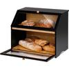 Caja de Almacenamiento de Pan de Bambú de Doble Capa Transfronteriza Cocina Caja de Almacenamiento de Pan Encimera Snack Postre Caja de Exhibición Transparente