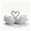 Adorno de Amor Doble Cisne Regalo de Pareja para el Día de San Valentín Decoración de Escritorio Souvenir Fábrica de Artesanías Al por Mayor
