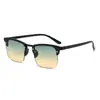 Nuevas Gafas de Sol de Moda, Gafas de Sol de Medio Marco Transfronterizas para Hombre, Gafas de Sol para Proteger del Sol, Gafas de Sol de Medio Marco de Moda