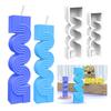 Molde para jabón de manos DIY Pointer línea de rayas en forma de S molde de silicona para vela de aromaterapia adornos de ola tridimensionales DIY