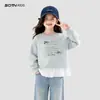 Sudaderas para niñas, nueva colección otoño 2026, ropa infantil elegante, diseños únicos y bonitos para niños mayores, tops de otoño para niños