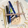 Bolígrafo Pequeño Giratorio Mini Xiaoxihua Dorado Plateado Corto de 10 cm con Cuaderno Regalo Bolígrafo