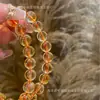 [Qiao en] pulsera de cristal natural grande de oro para hombre pulsera de joyería DIY al por mayor personalidad nicho cristal torre amarilla de cristal