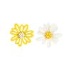 [Aguja de plata 925] Pendientes de botón de margarita hada Mori Super hada clip para oreja plato para incienso repelente de mosquitos femenina dulce flor fresca verano