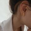 Anillo Tremella 925 2021, nuevos pendientes de moda con hebilla para la oreja, elegantes pendientes circulares de celebridades cibernéticas coreanas para mujer