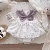 Ropa de verano para bebés de pocos meses, mameluco ligero de verano para bebés, vestido de princesa, mameluco de princesa para celebración de 100 días