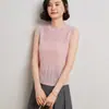Camiseta sin mangas de estilo perezoso con borde deshilachado para mujer en verano, top sin mangas casual holgado con un diseño único, versátil para usar como prenda exterior o para capas.