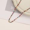 Collar elegante de cuentas de piedra natural de estilo bohemio a la moda, combinable con todo, con diseño de nicho para mujer, collar de acero de titanio con sentido
